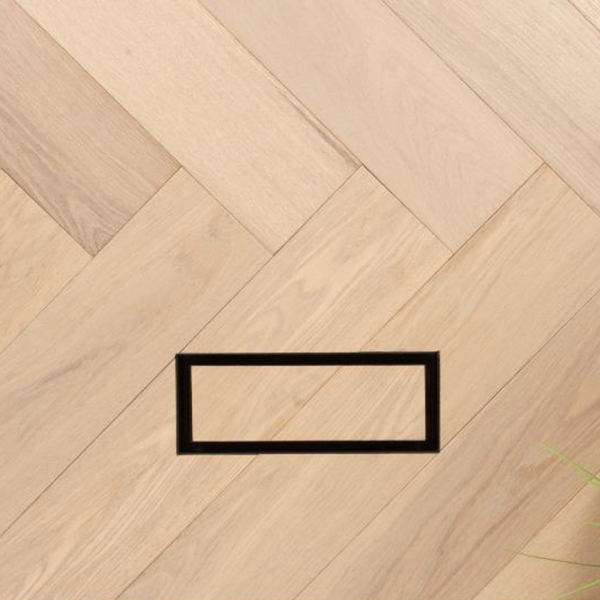 Ventique Tornado Flush Mount Floor Vent - 4x14 Inches, Brushed Platinum, Aluminum, For Tile, Hardwood, Carpet