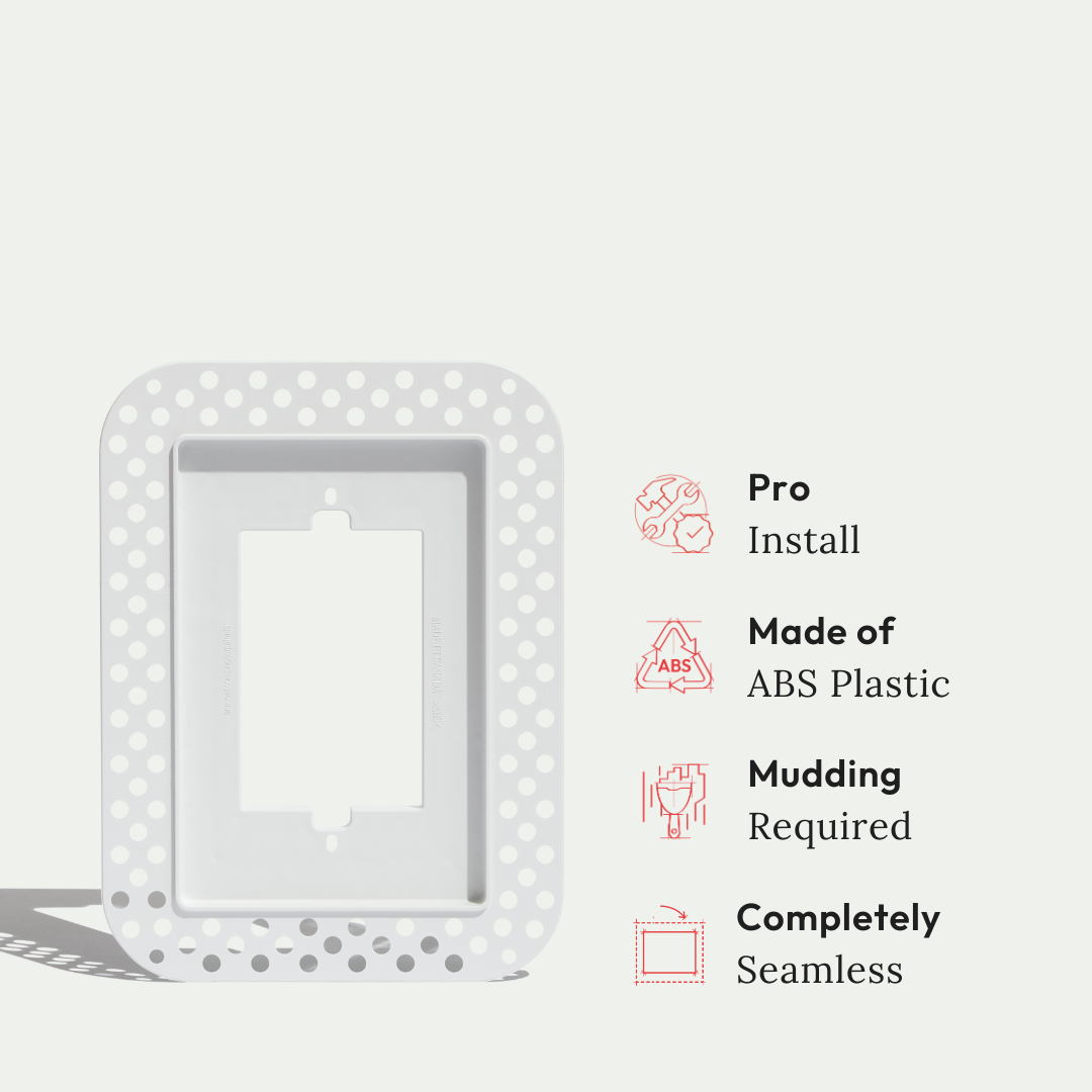 Flush Drywall Receptacle Mount [Lite] - 5 Pack