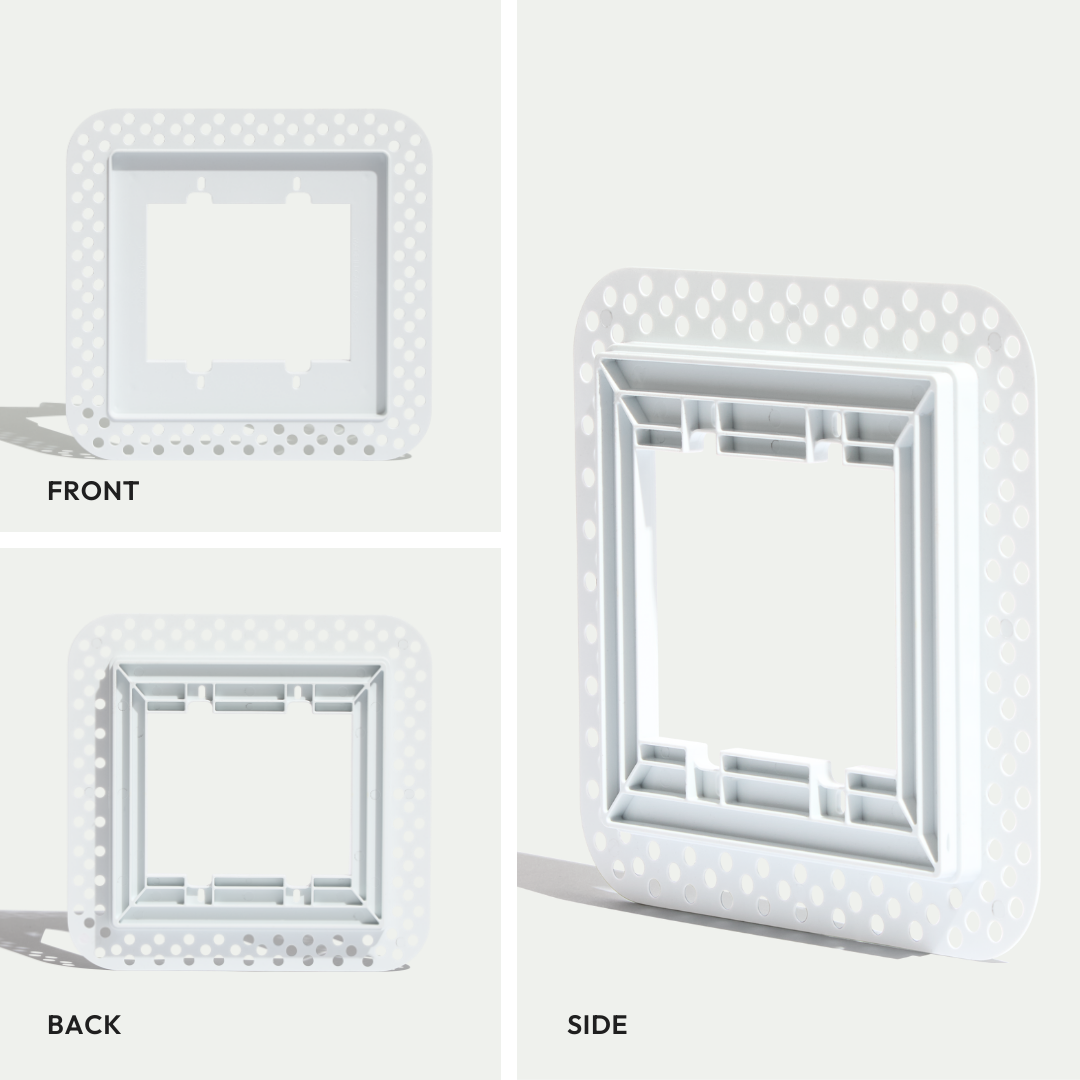 Flush Drywall Receptacle Mount [Lite] - 5 Pack