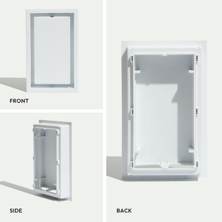 Fittes - Trappe de ventilation murale Lite Return Frame blanc satiné 10