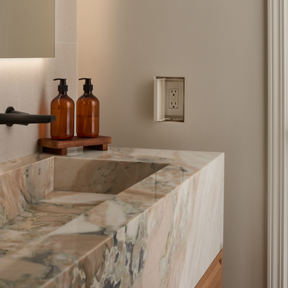 Flush Drywall No-See Receptacle Mount [Luxe]