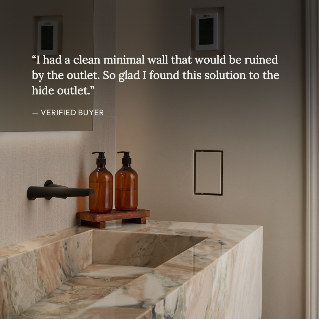 Flush Drywall No-See Receptacle Mount [Luxe]
