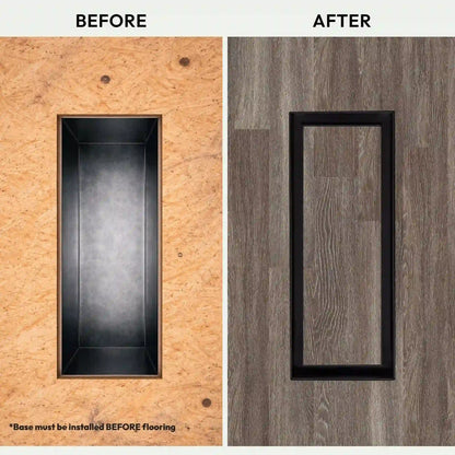 Before and after of the flush floor vent [Luxe]